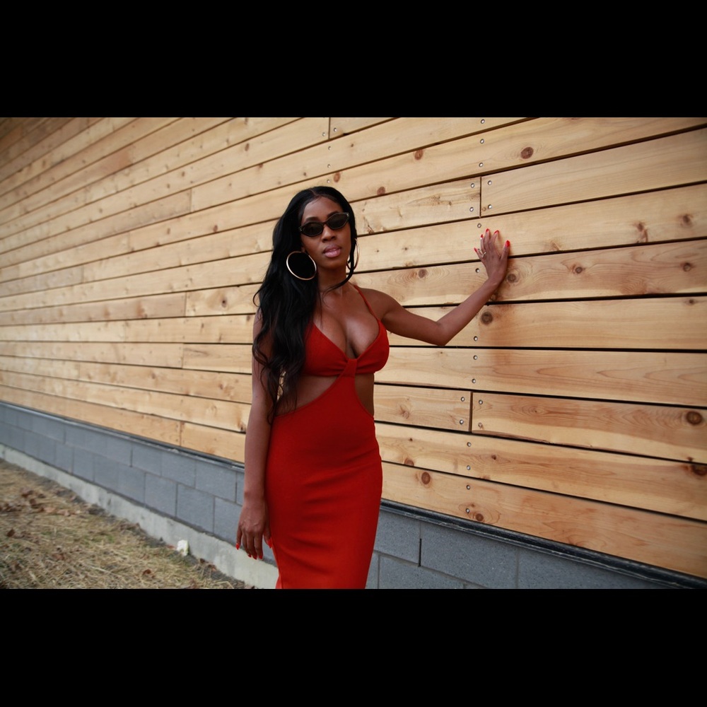 Cutout Halter Maxi Dress | Vacation / Evening / Bodycon – S M L - Picture 8 of 9